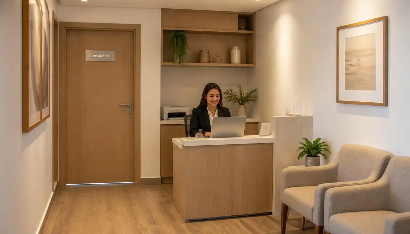Recepção e Sala de Espera da Clínica